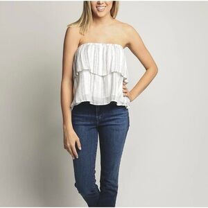 Bella Dahl Strapless Flowy Top Sz S